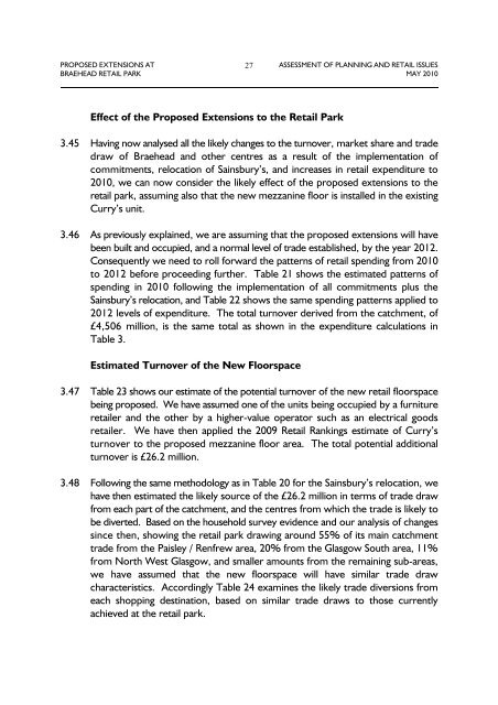 Assessment of Planning and Retail Issues - Renfrewshire Council