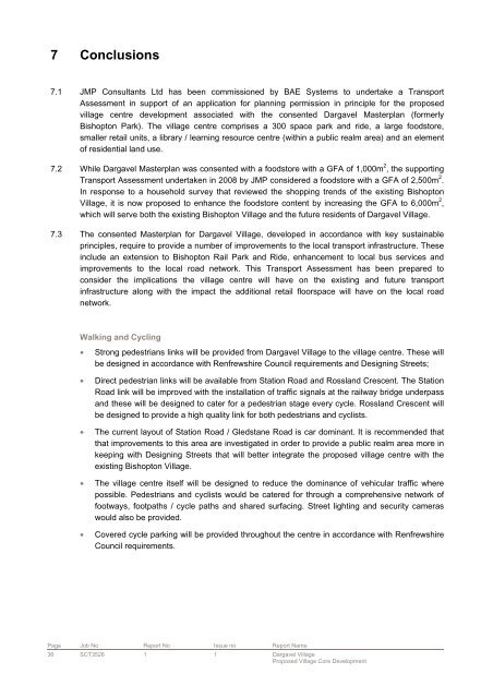 Traffic Assessment - Renfrewshire Council