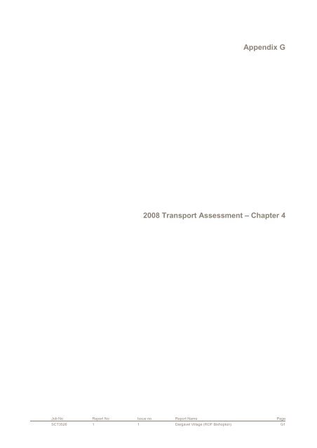 Traffic Assessment - Renfrewshire Council