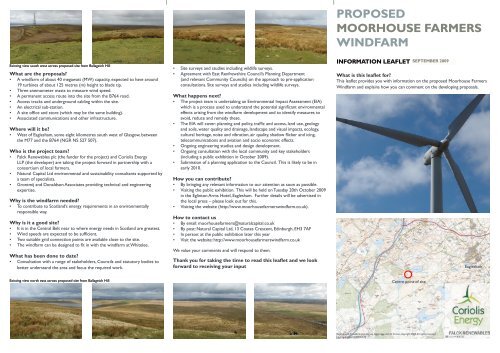 Proposed Moorhouse Farmers Windfarm - Renfrewshire Council