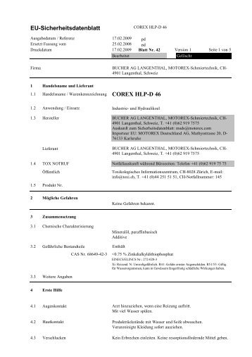 Eu-Sicherheitsdatenblatt COREX HLP-D 46