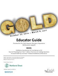 Gold Educator Guide - The Field Museum