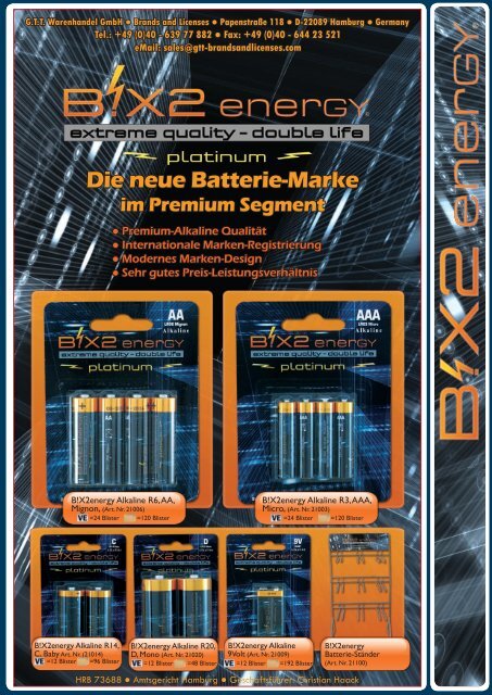 B!X2 energy - GTT - Brands and Licenses