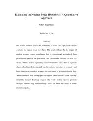 Evaluating the Nuclear Peace Hypothesis - Belfer Center for ...