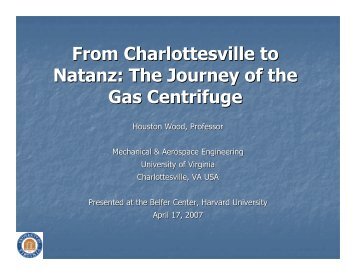 From Charlottesville to Natanz: The Journey of the Gas Centrifuge