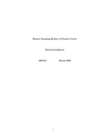 Russia - Belfer Center for Science and International Affairs - Harvard ...