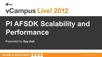 PI AFSDK Scalability and Performance - OSIsoft