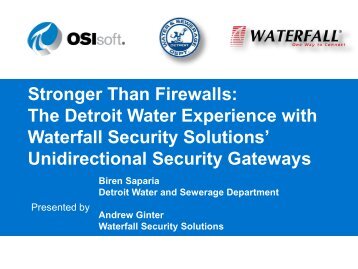 Waterfall Security Solutions - OSIsoft