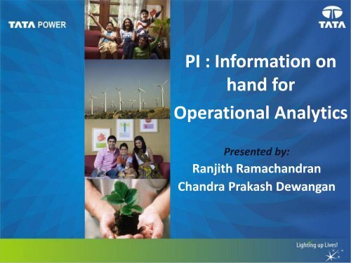 PI : Information on hand for Operational Analytics - OSIsoft