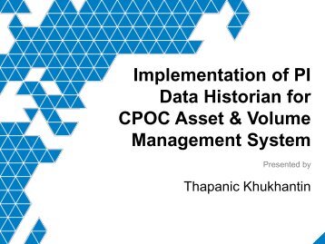 Implementation of PI Data Historian for CPOC Asset ... - OSIsoft