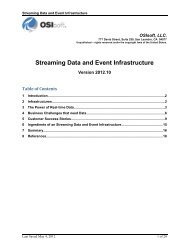 Streaming Data and Event Infrastructure - OSIsoft