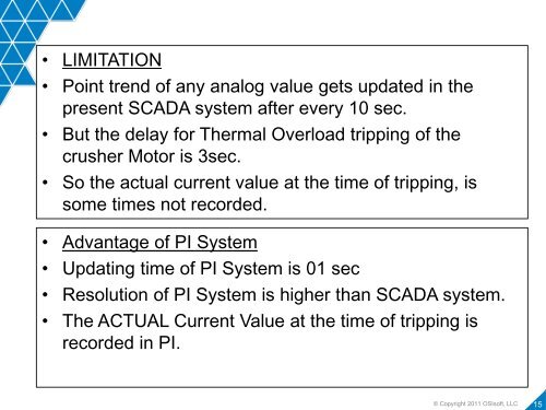 Improving Equipment Availability and Reliability Using the ... - OSIsoft