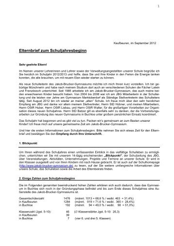 Elternbrief 2012/2013 - Jakob-Brucker-Gymnasium Kaufbeuren
