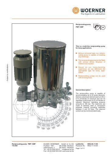 P9002 EN PMF_GMF Reciprocating pump - ESprom.ru