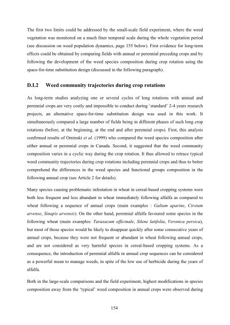 Diversifying crop rotations with temporary grasslands - Université de ...