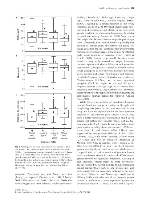 Diversifying crop rotations with temporary grasslands - Université de ...