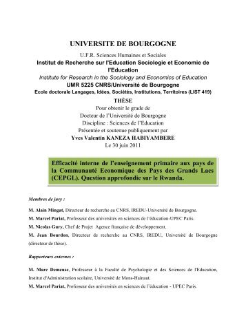 UNIVERSITE DE BOURGOGNE - Université de Bourgogne