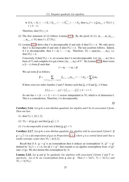 TH`ESE A NEW INVARIANT OF QUADRATIC LIE ALGEBRAS AND ...