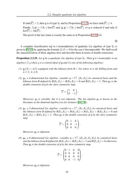 TH`ESE A NEW INVARIANT OF QUADRATIC LIE ALGEBRAS AND ...