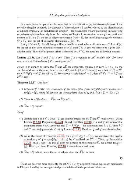 TH`ESE A NEW INVARIANT OF QUADRATIC LIE ALGEBRAS AND ...