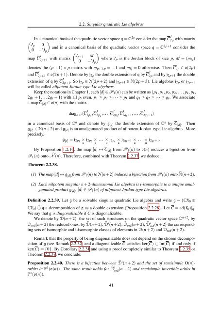 TH`ESE A NEW INVARIANT OF QUADRATIC LIE ALGEBRAS AND ...