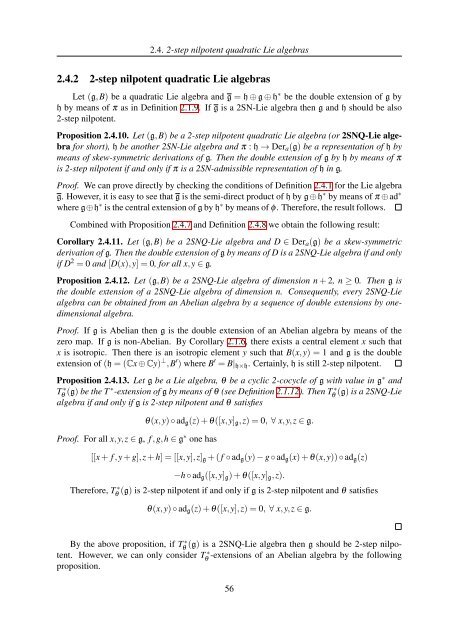 TH`ESE A NEW INVARIANT OF QUADRATIC LIE ALGEBRAS AND ...