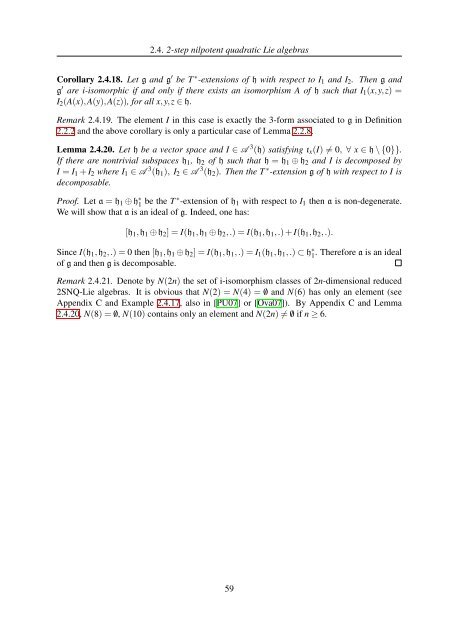 TH`ESE A NEW INVARIANT OF QUADRATIC LIE ALGEBRAS AND ...