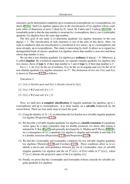 TH`ESE A NEW INVARIANT OF QUADRATIC LIE ALGEBRAS AND ...
