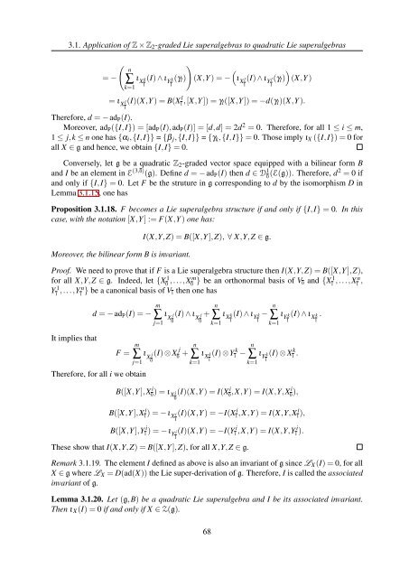 TH`ESE A NEW INVARIANT OF QUADRATIC LIE ALGEBRAS AND ...