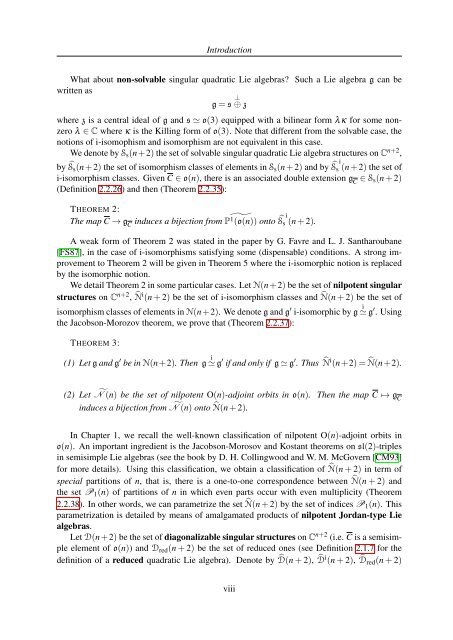 TH`ESE A NEW INVARIANT OF QUADRATIC LIE ALGEBRAS AND ...