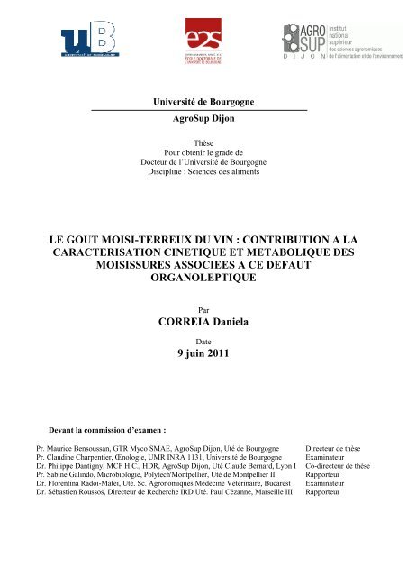 Thèse Correia Daniela version de diffusion - Université de Bourgogne