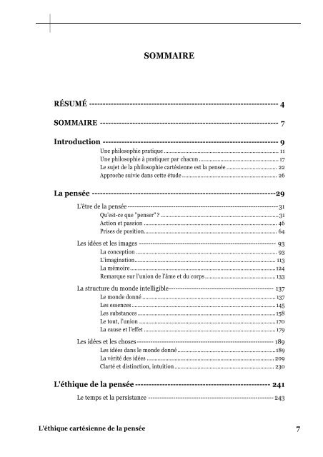 JEAN-DANIEL LALLEMAND L'éthique cartésienne de la ... - Thèses