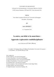 La mère, son bébé et la nourriture - Université de Bourgogne