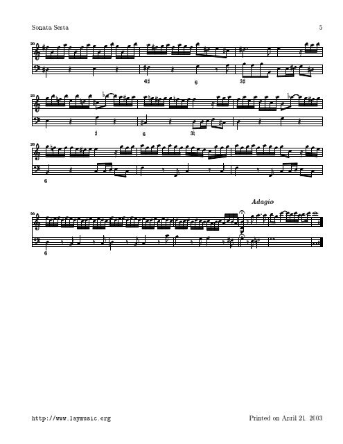Selected Sonatas for Flute or Violin Francesca Maria Veracini ... - Free