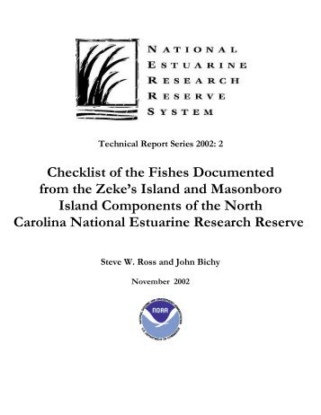 Checklist of the Fishes Documented from the Zeke's Island and ...