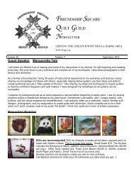 friendship square quilt guild newsletter