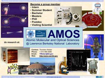 coltrims flyer - AMOS Experiment at LBNL - Lawrence Berkeley ...