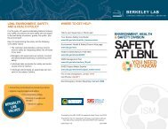 What about Safety at LBNL - Lawrence Berkeley National Laboratory