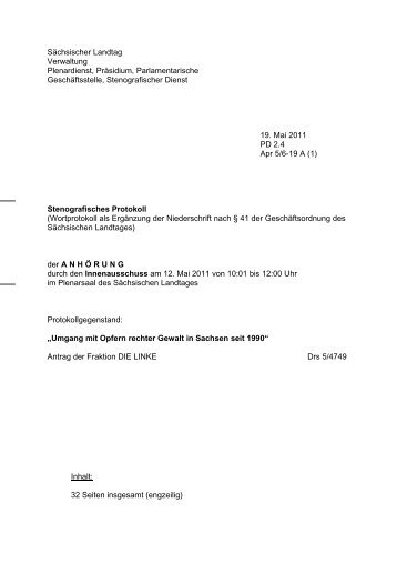 Das Protokoll der Anhörung als PDF anzeigen - NPD-Fraktion im ...