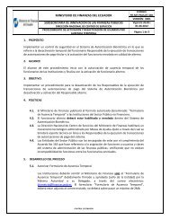 MINISTERIO DE FINANZAS DEL ECUADOR - eSIGEF