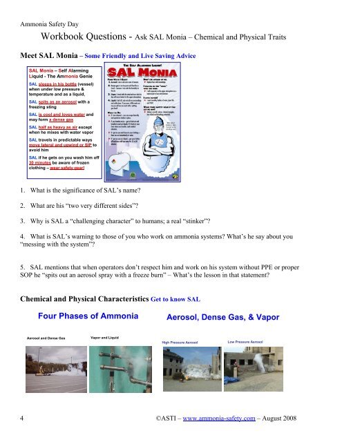 Awareness Training Goals - Salinas Valley Ammonia Safety Day