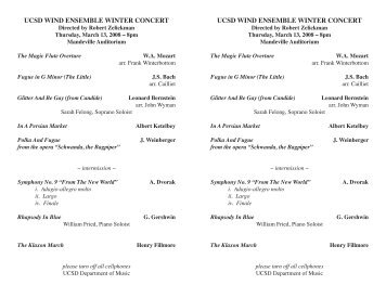 ucsd wind ensemble winter concert ucsd wind ensemble winter ...