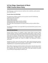 Practice room Policy 2009 - UCSD Department of Music Intranet ...