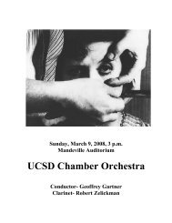 UCSD Chamber Orchestra - UCSD Department of Music Intranet