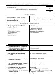 erfassungsblatt für die dokumentation von verkehrserhebungen