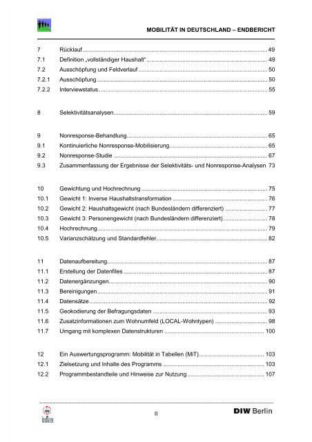 ein Projektbericht - Mobilität in Deutschland