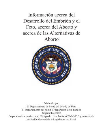 Información acerca del Desarrollo del Embrión y el - Utah ...