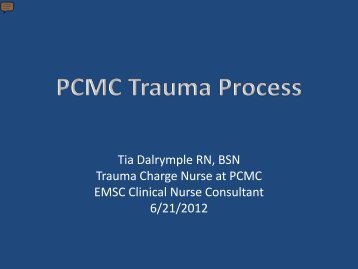 Primary Children's Medical Center Trauma Process - Utah ...