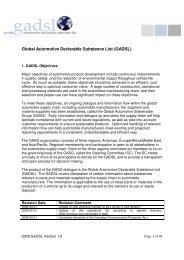 Global Automotive Declarable Substance List (GADSL)