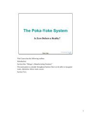 The Poka-Yoke System